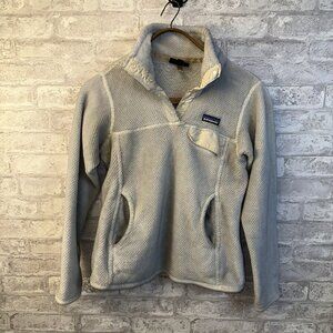Patagonia Women's Re-tool Snap-T Fleece Pullover Sweater Jacket Gray Size S 4275